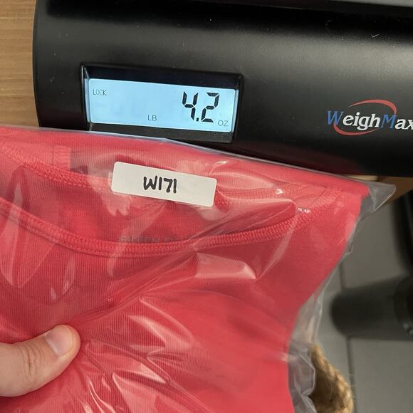 Eileen Fisher Shirt Women's Large Radish Red Tank Organic Cotton Minimal Ribbed - Picture 7 of 7